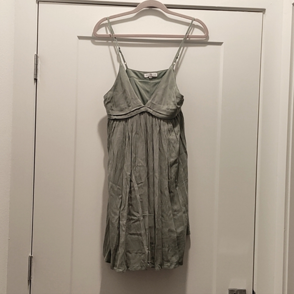 Green Spaghetti Strap Dress